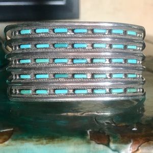 Zuni Native American Sterling Cuff